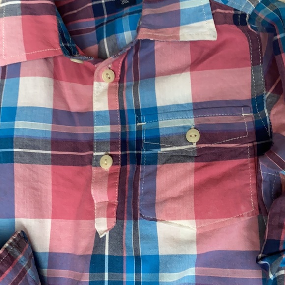 BabyGap toddler size 5 plaid blue/pink shirt - Picture 2 of 6